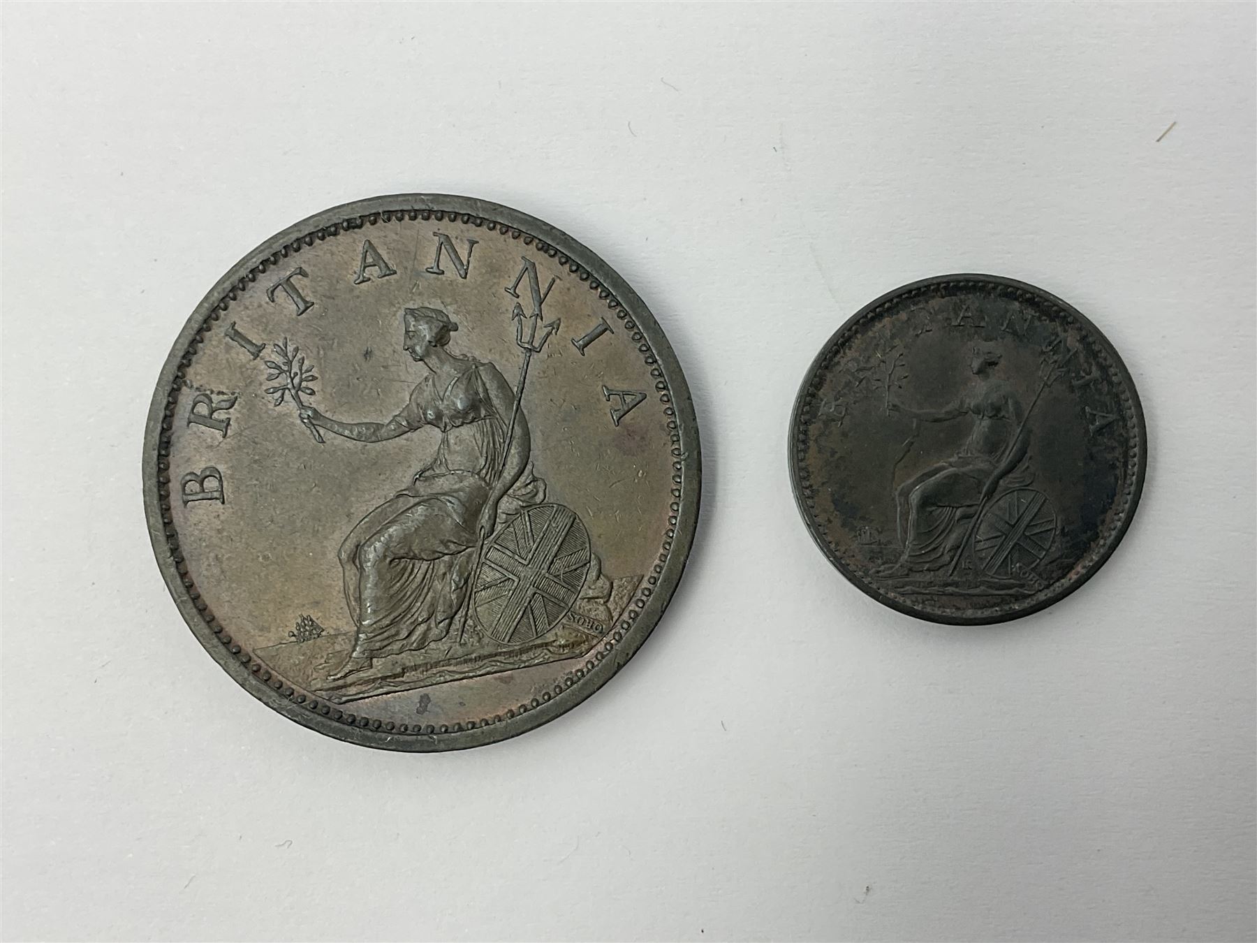 George III 1806 penny and halfpenny coins