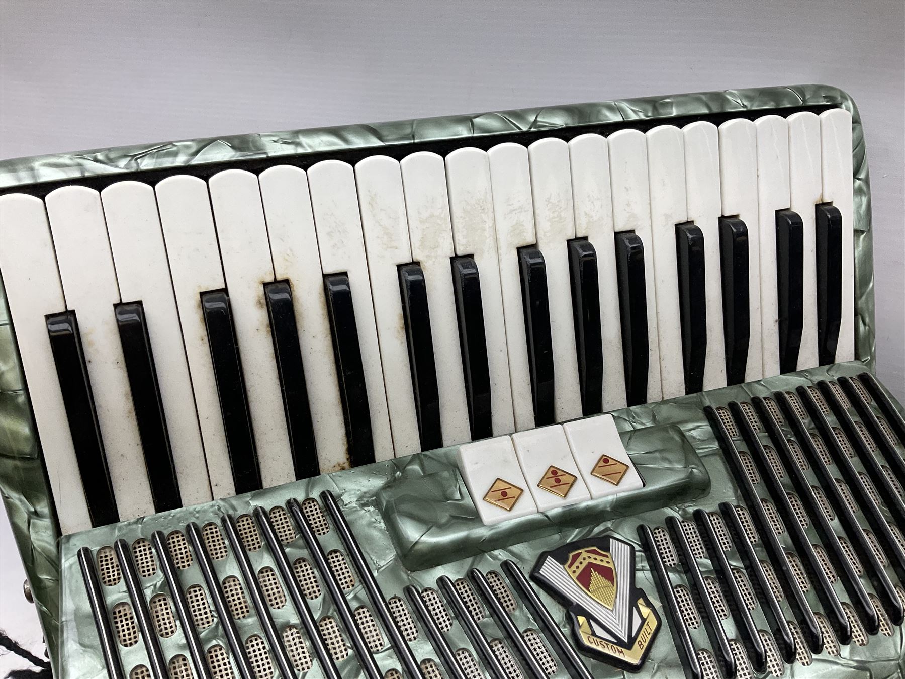 The Viceroy Junior Model Accordion in case, together with a Scandalli piano accordion 