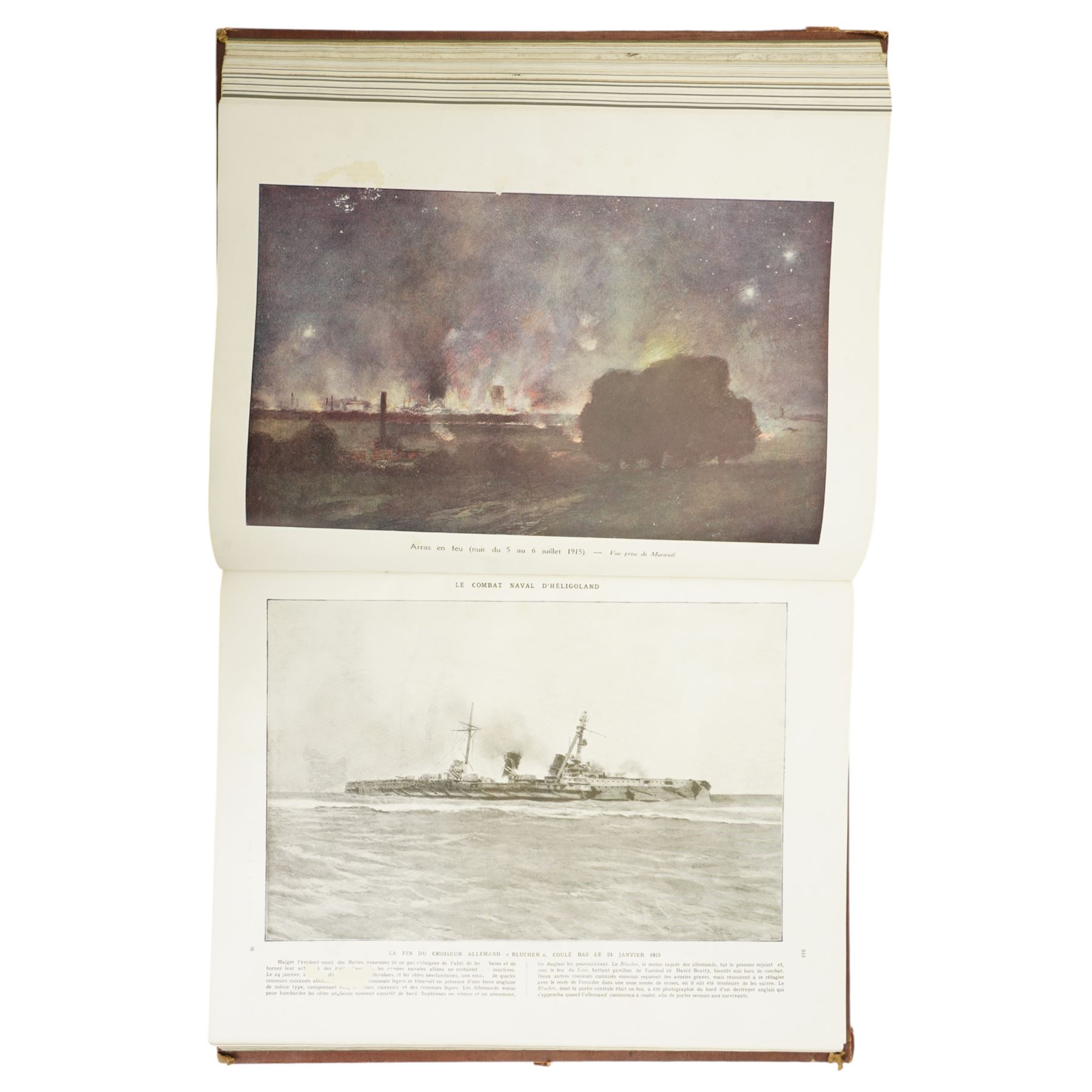 'L'Album de la Guerre', 1914-1919, two volumes published 1923, gilt decorated boards,   'Kriegsalbum' with the illustrtations translated into English and annotated in ink and 'Swollen-Headed William' third edition (4)