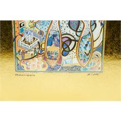 Raphael Abecassis (Morocco 1953-): 'Circle Of Life II' and 'Chai Torah', two limited edition prints signed and numbered 20/295 and 5/295, 24cm x 17cm and 31cm  x 24cm (2)