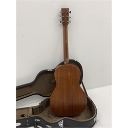  Tanglewood Model TW3E mahogany cased semi-acoustic six-string guitar, serial no.YU160100484, L103cm, in carrying case  