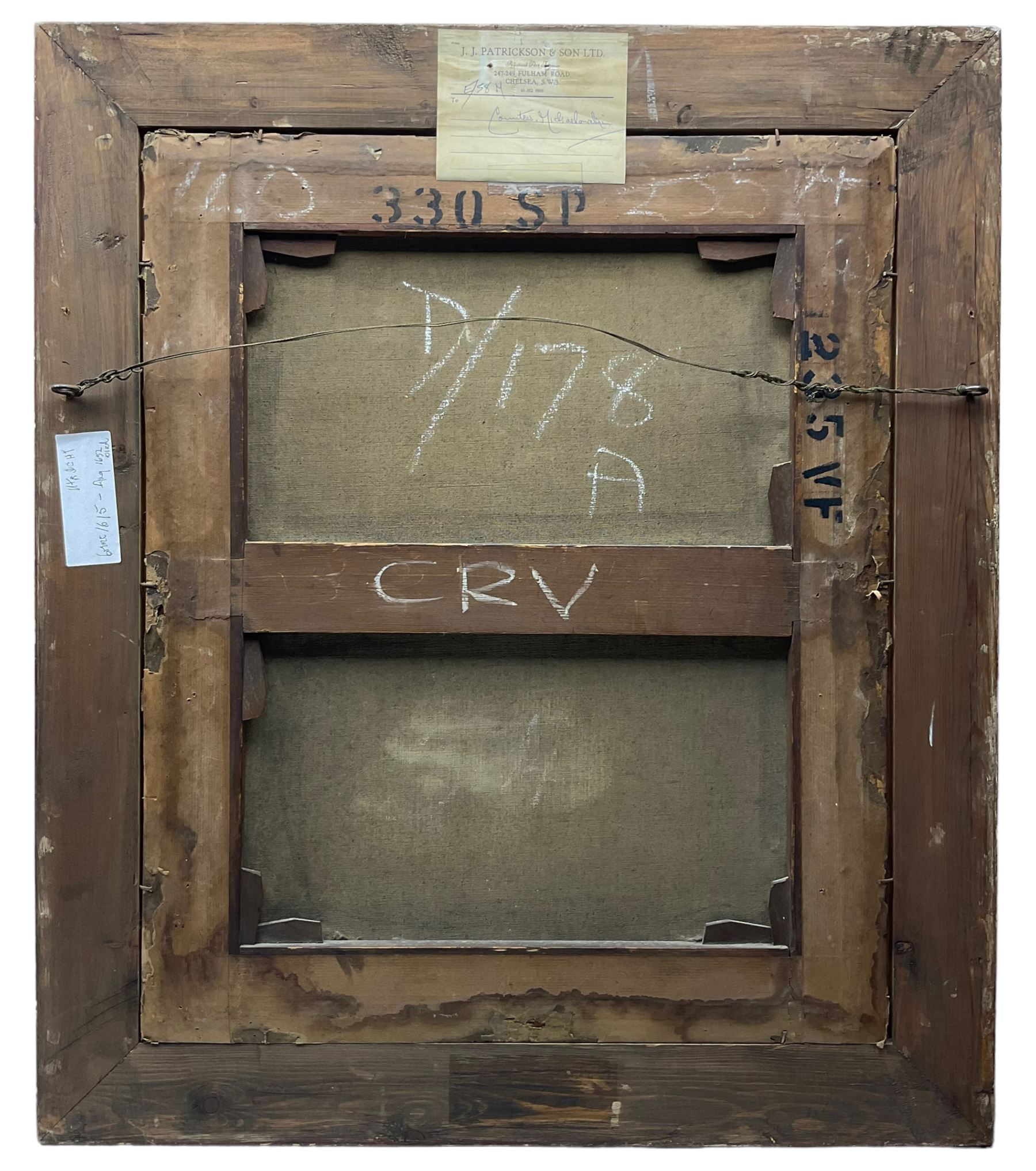 Jan Dircksz Both (Dutch 1615/18-1652) and Andries Both (Dutch 1612/1613-1642): Shepherd and Wife within an Italian Landscape, oil on canvas attributed and titled on the mount 60cm x 50cm 
Provenance: previously owned by the Countess Michalowski, Cork 
Notes: this picture captures the typical golden Italian light and shadowy foreground that Both highlighted in many of his works from the 1630s and early 40s. It is likely the figures were executed by his elder brother Andries, who drowned in Venice 1642.