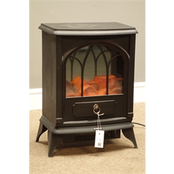  Kingavon CH600 fuel effect electric stove, W40cm, H54cm, D26cm (This item is PAT tested - 5 day warranty from date of sale)   