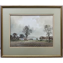 Don Micklethwaite (British 1936-): Farmstead near Scarborough, watercolour signed 27cm x 37cm 