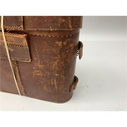 WW2 Air Ministry pair of 6x binoculars by Watson-Baker Co. Ltd, model no. G.E./293, dated 1943, serial no.8568, in similarly marked calf leather carrying case