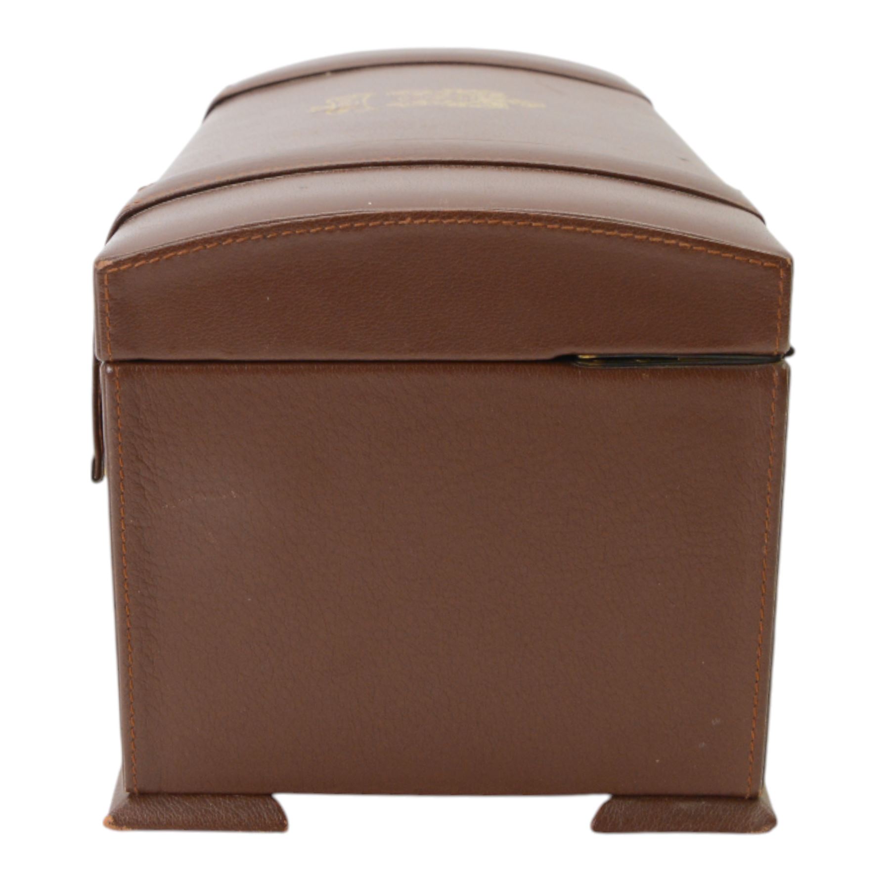 Rey Luis Felipe Gran Reserva, brandy, in American oak wrapped bottle, unknown contents and proof, within leather case 