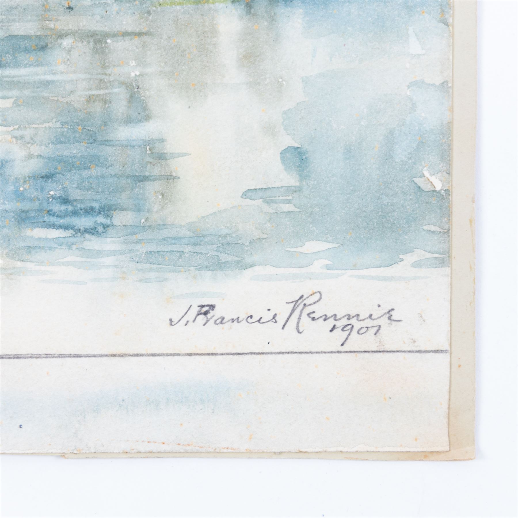 John Francis Rennie (British Early 20th Century): Whitby Scenes, set three watercolours signed, two dated 1901, max 30cm x 22cm (3) (unframed)