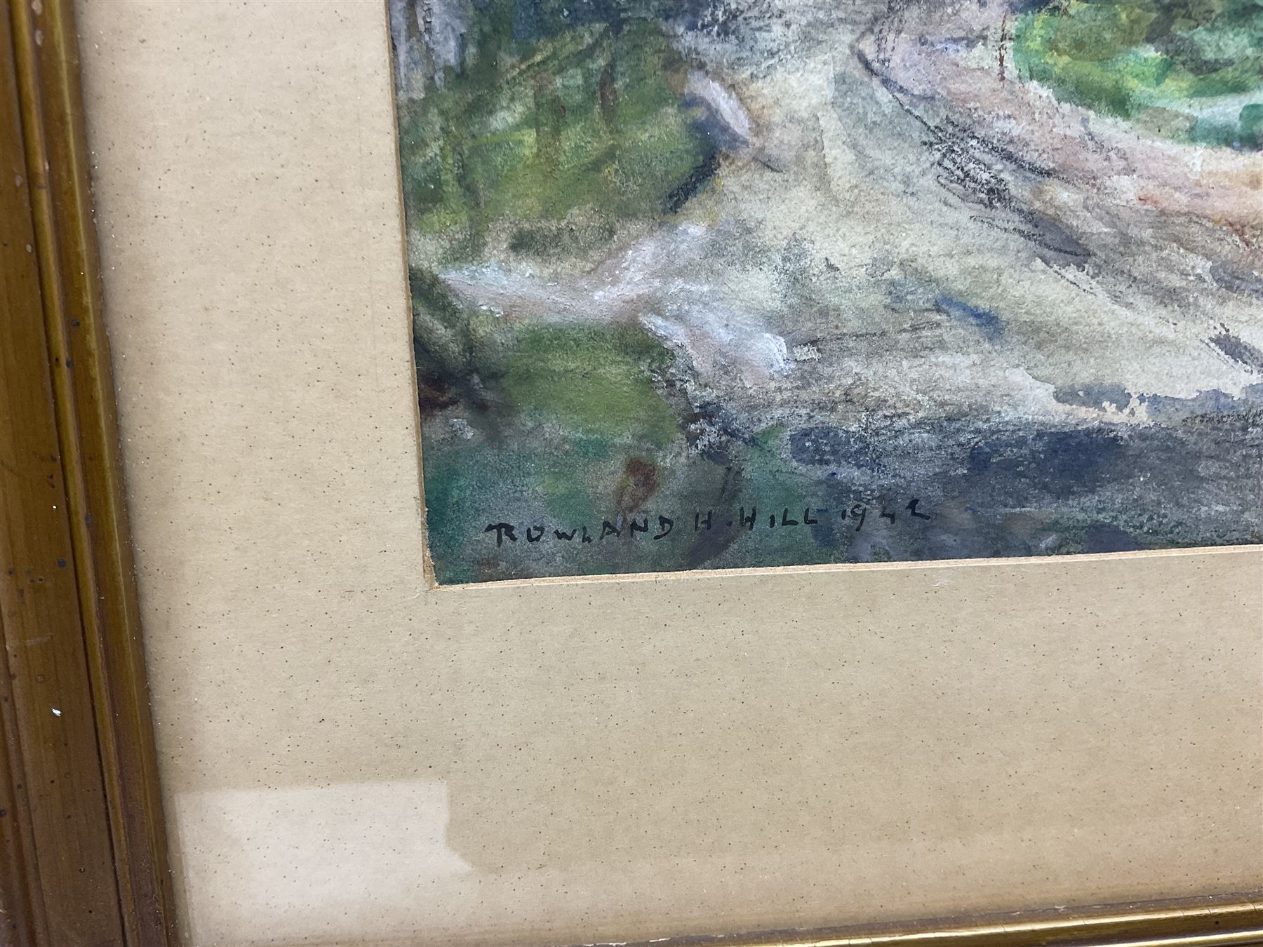 Rowland Henry Hill (Staithes Group 1873-1952): Horse and Cart at Ellerby, watercolour signed and dated 1942, 24cm x 33cm