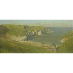  Walter Goodin (British 1907-1992): North Landing Flamborough, oil on board signed and dated 1970, 50cm x 105cm  DDS - Artist's resale rights may apply to this lot    