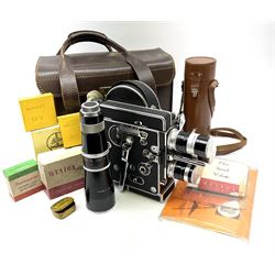 Bolex H8 Reflex 8mm cine camera with han