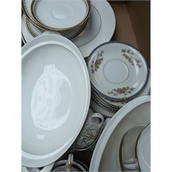 Noritake Windsor pattern dinner wares, Wedgwood Jasperware vase, Royal Doulton Harlow pattern soup bowls and tureens and other ceramics, in six boxes 