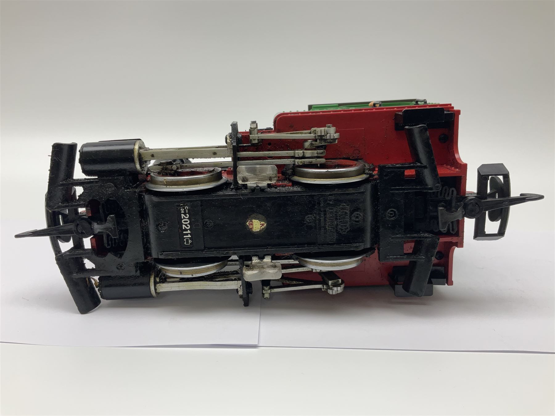 LGB (Lehmann Gross Bahn) G scale, gauge 1 0-4-0 tank locomotive, no 2774, in green, red and black livery, unboxed