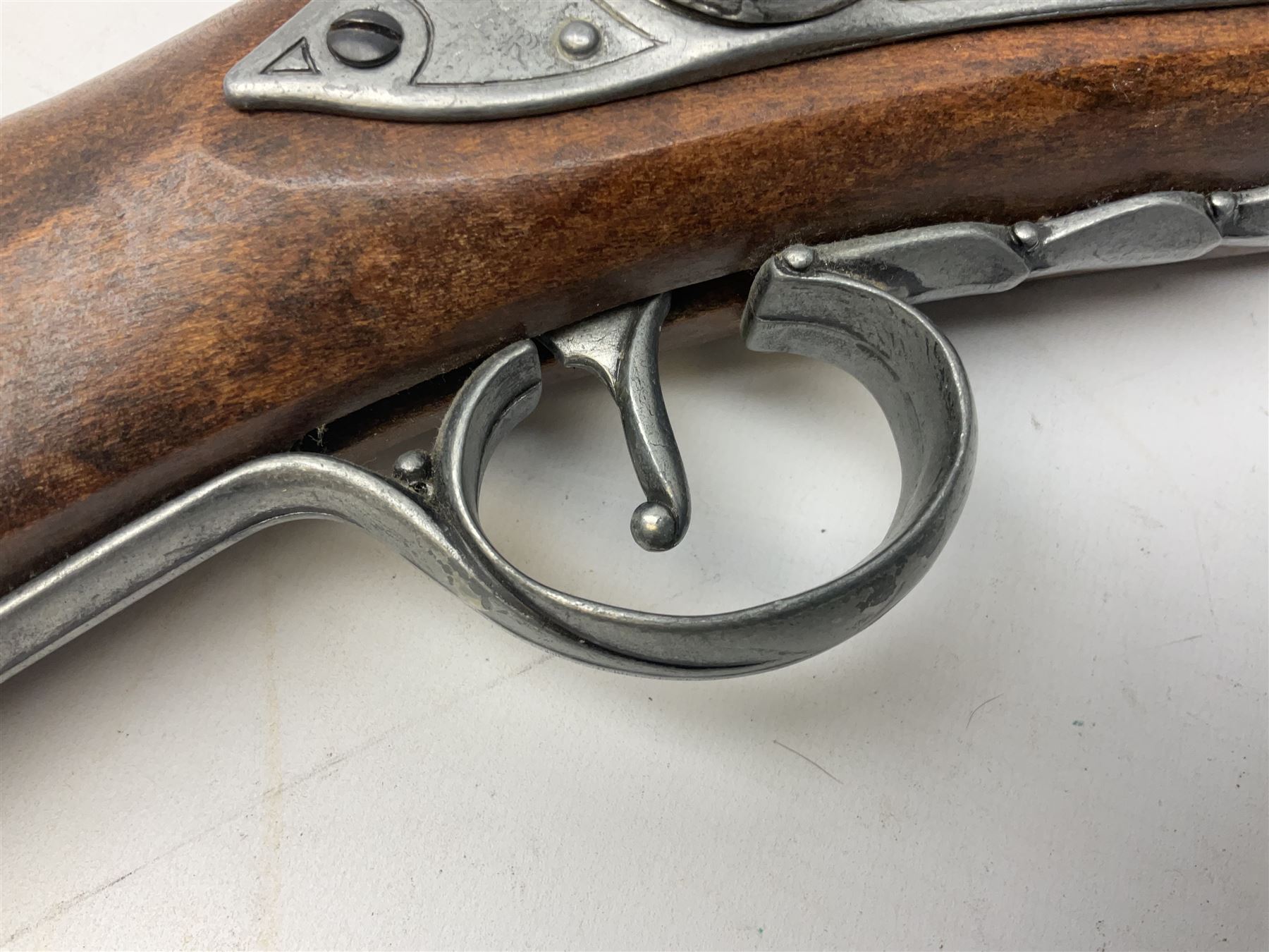 Webley Mark III .22 Sports Starting Pistol, top venting, with bakelite grips, boxed with instructions; and a reproduction Georgian Tower flintlock blunderbuss (2)
