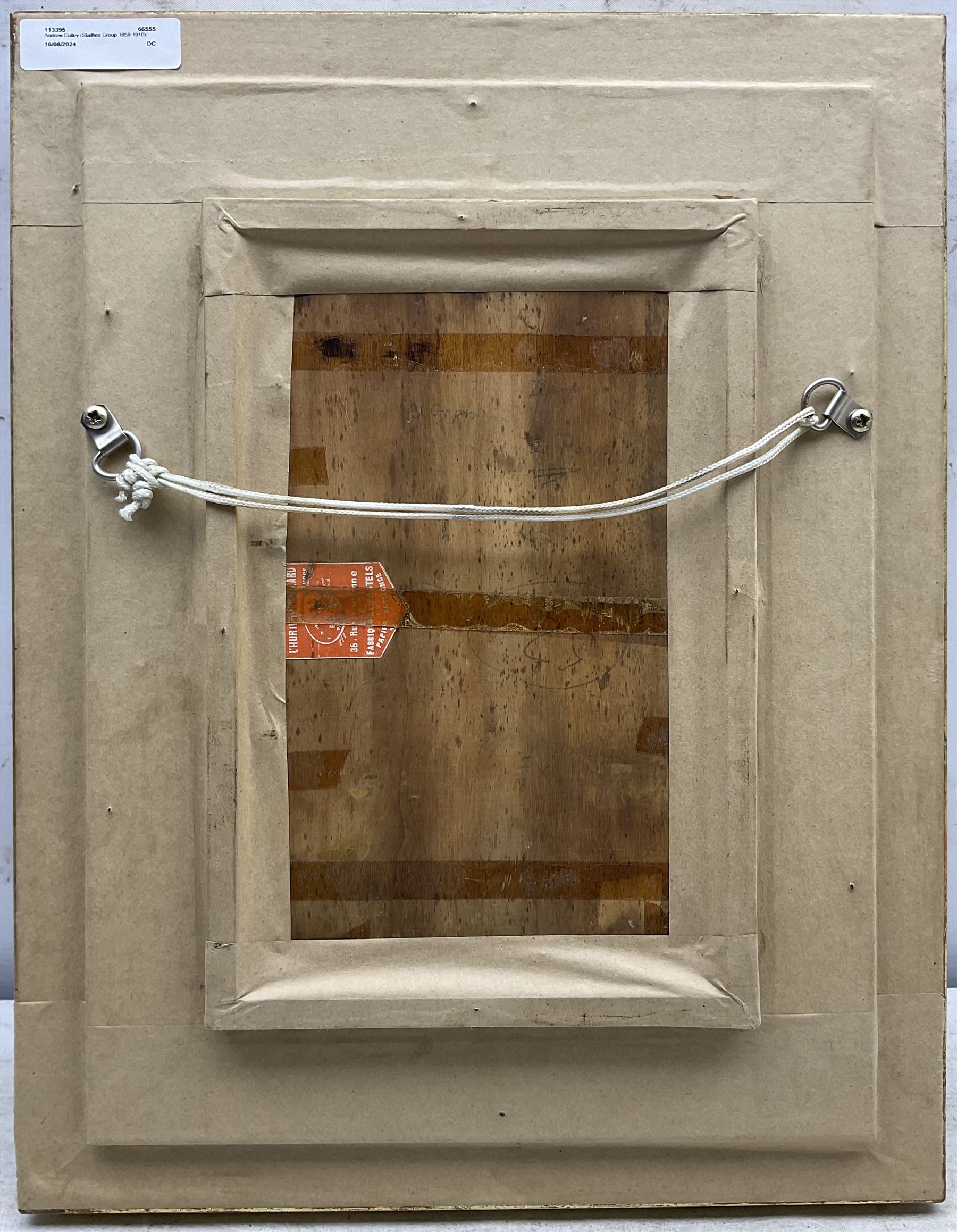 Andrew Colley (Staithes Group 1859-1910): Street in 'Paris', oil on panel signed, indistinctly titled verso 22cm x 13cm