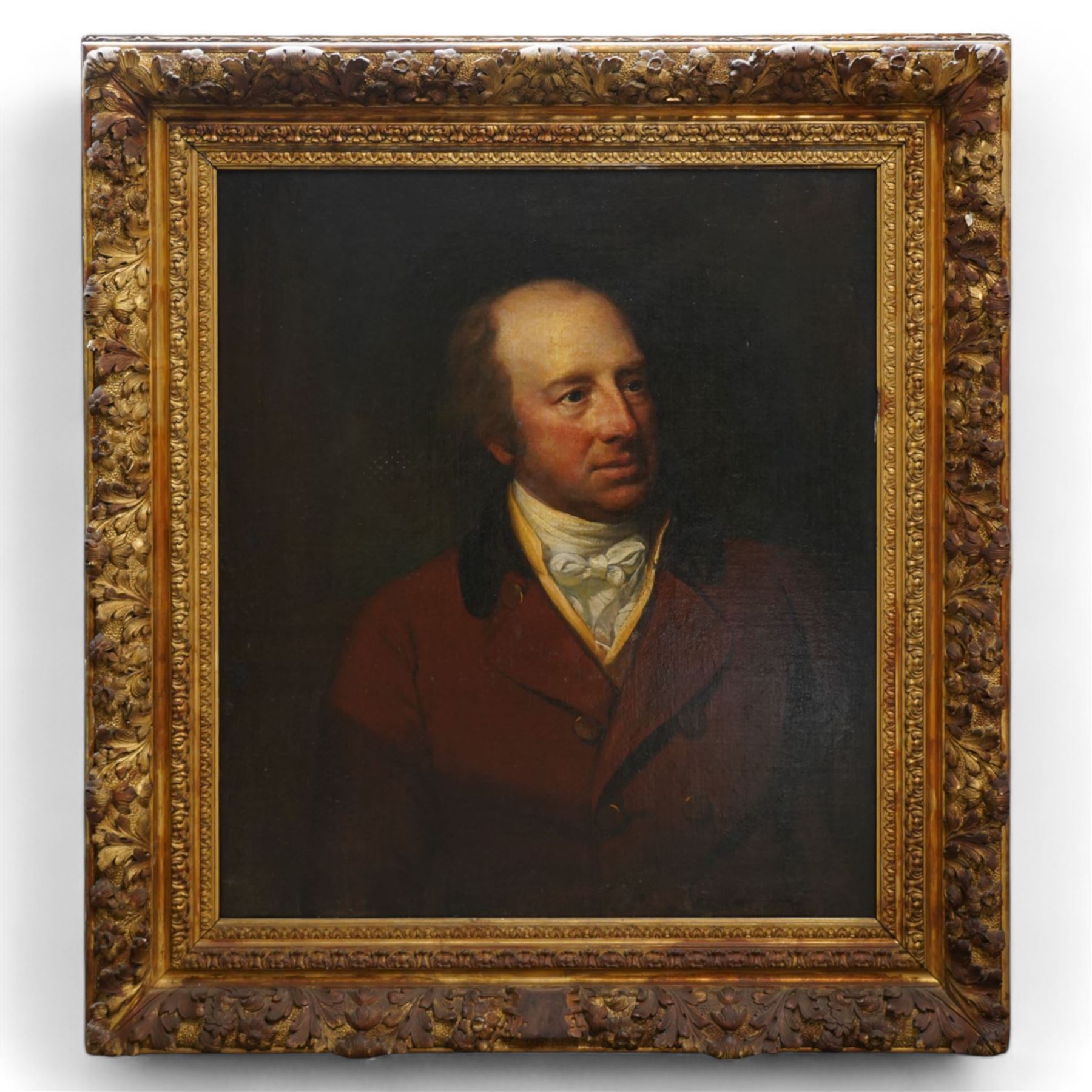 Irish School (Late 18th century): Portrait of the 'Right Honourable Sackville Hamilton (Irish 1732-1818) Third Son of the Honourable Henry Hamilton (1692-1743)', oil on canvas unsigned, labelled verso 71cm x 61cm
Provenance: direct from the family of the sitter
Notes: Sackville Hamilton was a notable Irish politician, one of the most important roles of his career included serving a long tenure as under-secretary to the Lord Lieutenant of Ireland. He was the son of the Hon. Henry Hamilton, he married Arabella Berkeley, a daughter of Bishop George Berkeley. 