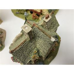 Thirty three Lilliput Lane models from the British collection and paint your own Children's Plaques, to include I am a little teapot, Gnome improvements, Dennis the Dragon, Bill and Ben, The Bobbins etc, some with boxes and deeds 