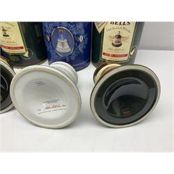 Bells, Scotch whisky, in seven Wade ceramic decanters, including Christmas 1988, 1989, 1990, 1991 etc
