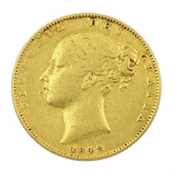 Queen Victorian 1842 gold shield back fu