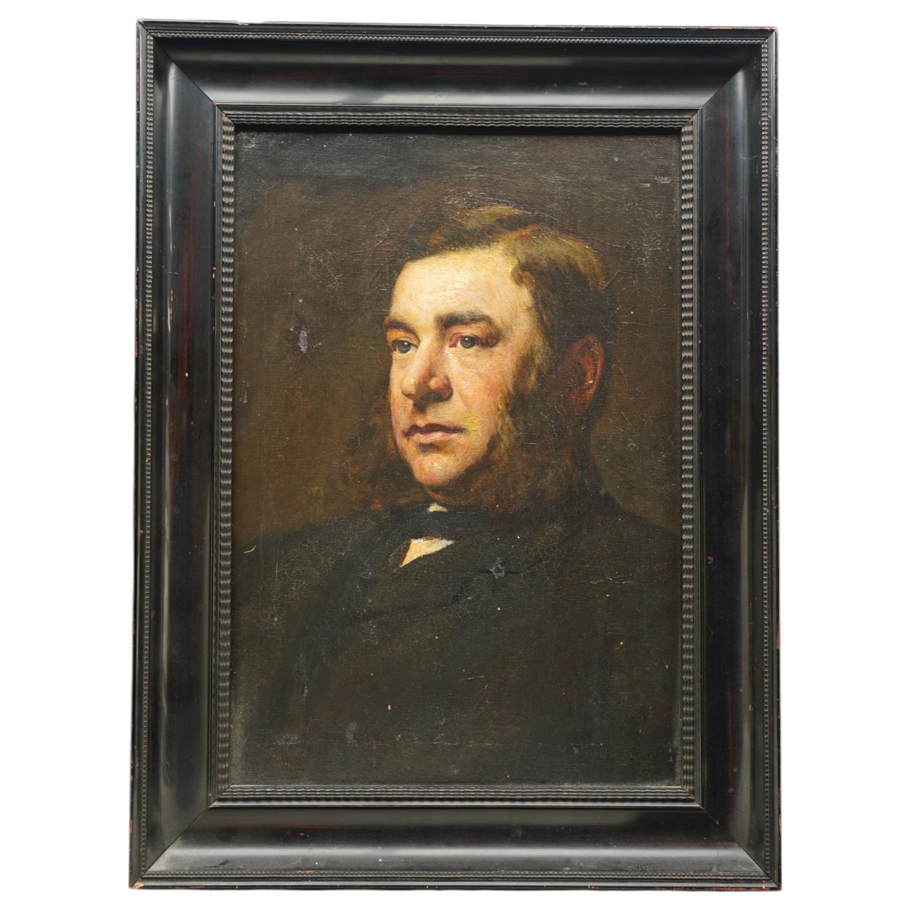 English School (19th Late century): Portrait of a Distinguished Gentleman, oil on canvas unsigned 48cm x 33cm