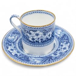 Pair of early 19th century Enoch Wood 'Grapevine Border Series' blue and white knife rests, another pair in the Willow pattern, Victorian T G Booth Indian Ornament razor box and cover and Wedgwood 'Fallow Deer' pattern coffee pot, cream jug, sugar bowl and cover and a coffee can and saucer