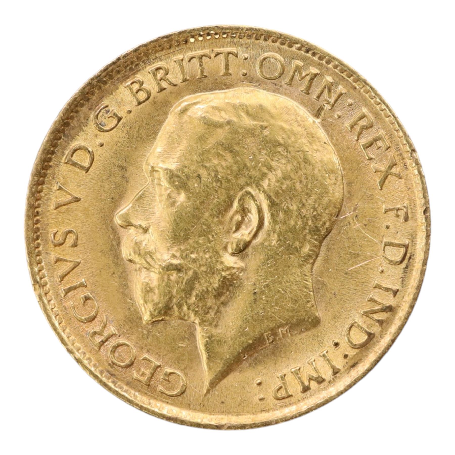 King George V 1913 gold half sovereign coin