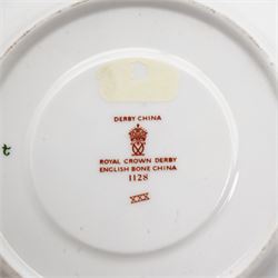 Set of six Royal Crown Derby Imari 1128 pattern tea cups and saucers