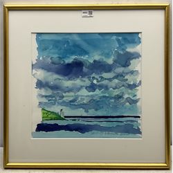 Rosie Scott (British Contemporary): 'St Anthony's Lighthouse' Falmouth, watercolour signed titled and dated '98, 36cm x 37cm