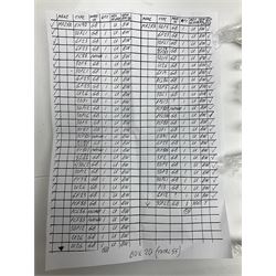 Collection of Mazda thermionic radio valves/vacuum tubes, including EH90, U26, PCF84, U26 approximately 55