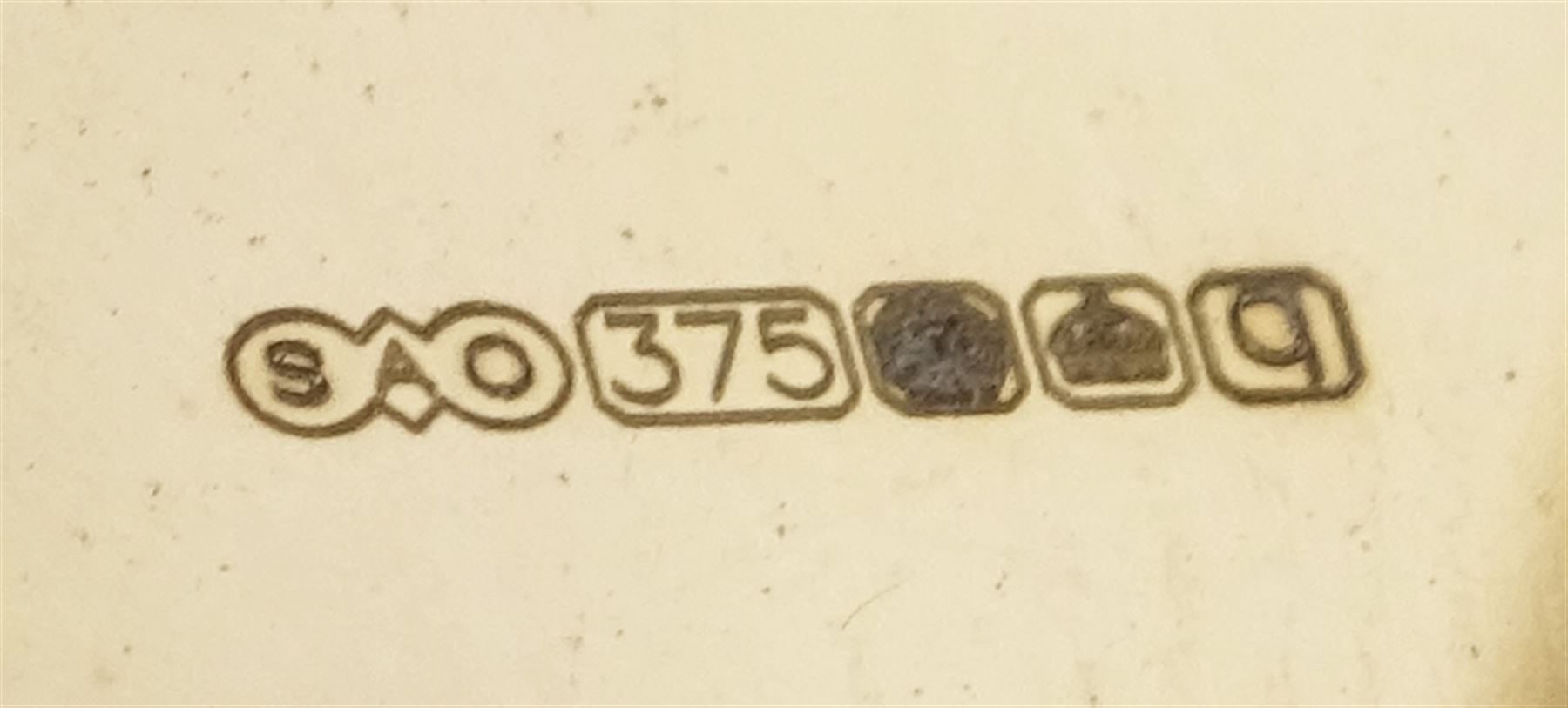 Early 20th century 10ct gold full hunter keyless lever 'Ensign' pocket watch by American Watch Company, Waltham, No. 11213034, white enamel with Roman numerals and subsidiary seconds dial, case makers mark AL stamped 10C, later hallmarked 9ct by Sheffield Assay Office, 2015