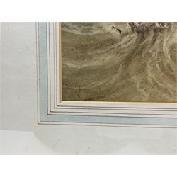 John Francis Bland (British 1857-1899): Ship in Distress off Flamborough Lighthouse, watercolour signed and dated 1881, 58cm x 88cm
Notes: Bland was born at Cloughton near Scarborough, by the age of 24 he was describing himself in the 1881 census as an artist, living with his parents in North Marine Road. He died of a stroke in 1899. This is probably the largest and most important work to have been sold at auction, showing the influence of Henry Barlow Carter (1804-1868)