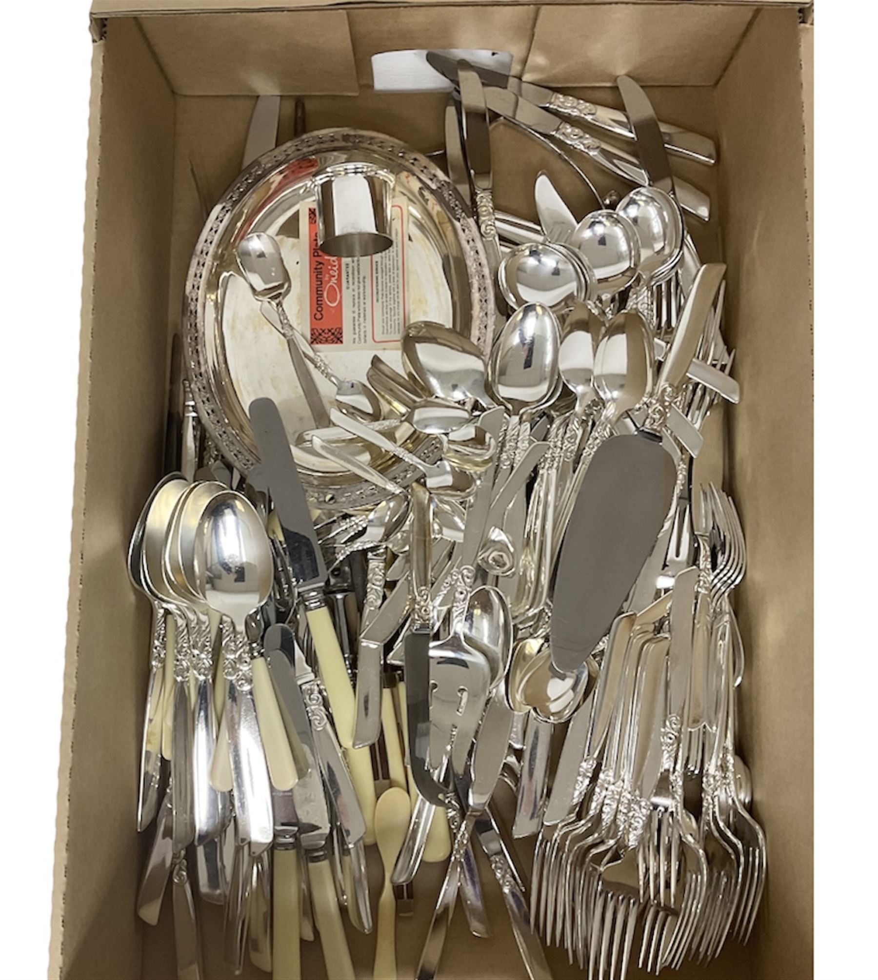 Large collection of Community cutlery South Seas pattern, together with carving set and other cutlery 