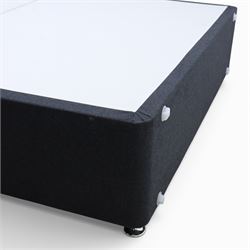 Sealy - Kingsize divan bed and mattress, split grey divan base, Sealy 'Cunarder Supreme' mattress 