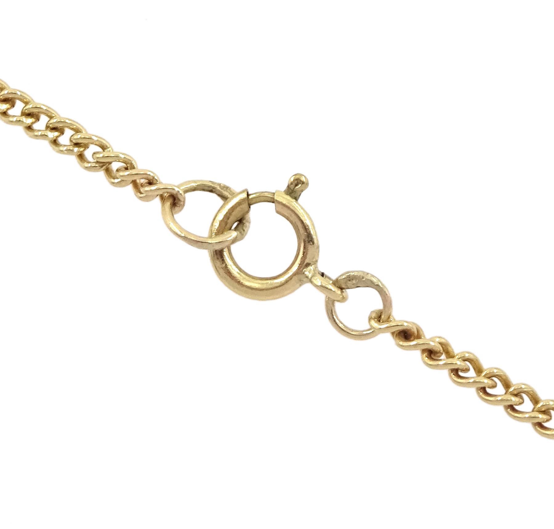 9ct gold ingot pendant necklace, hallmarked