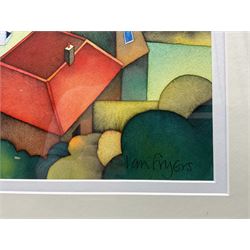 Ian Fryers (British 1946-): Whitby from Khyber Pass, watercolour signed 40cm x 60cm