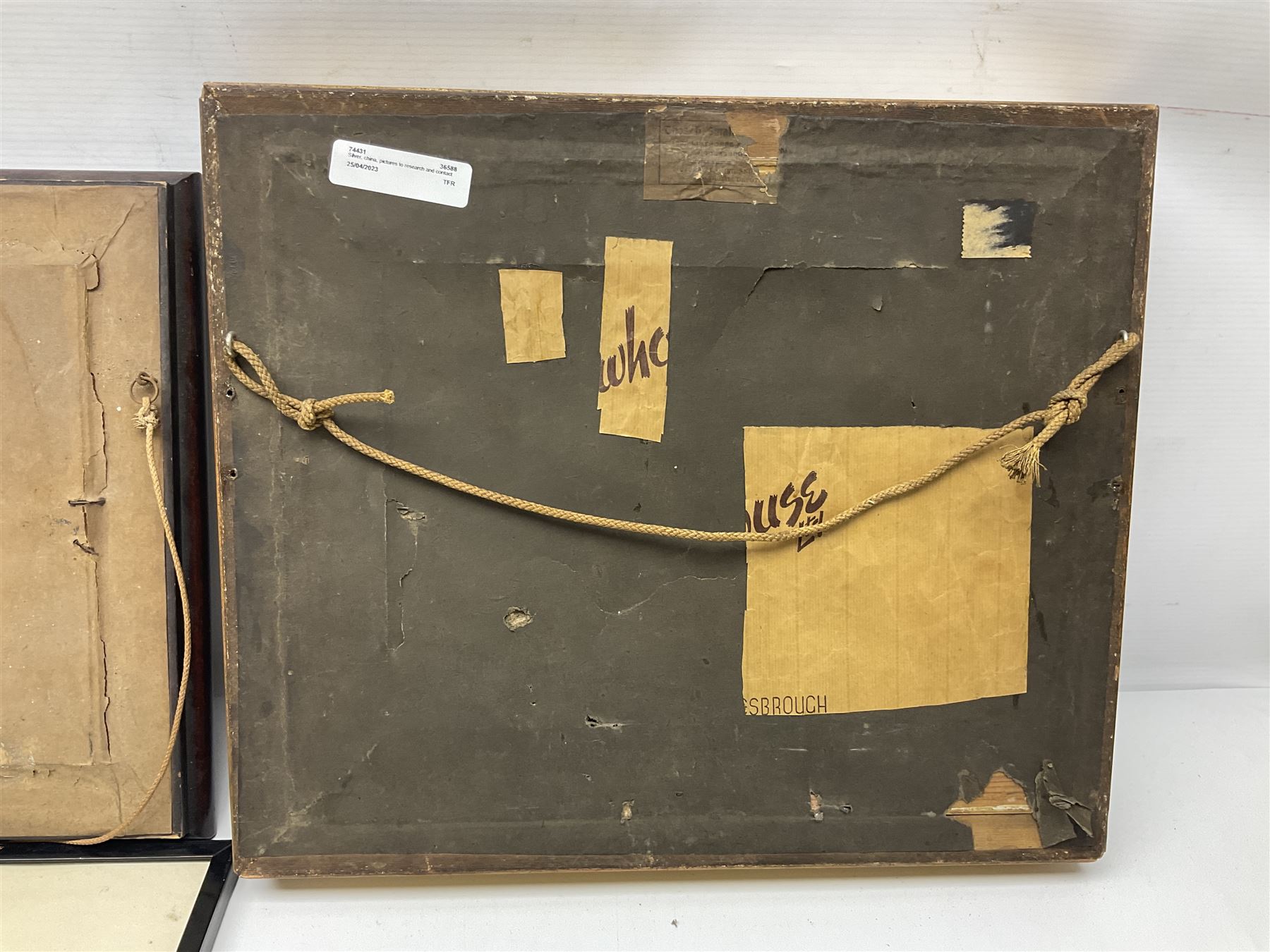 Three early 20th century full profile framed silhouettes, each signed Scot-Ford 1929, together with four hand painted portrait silhouettes and two framed crystoleums, depicting figural scenes (9), largest H35cm