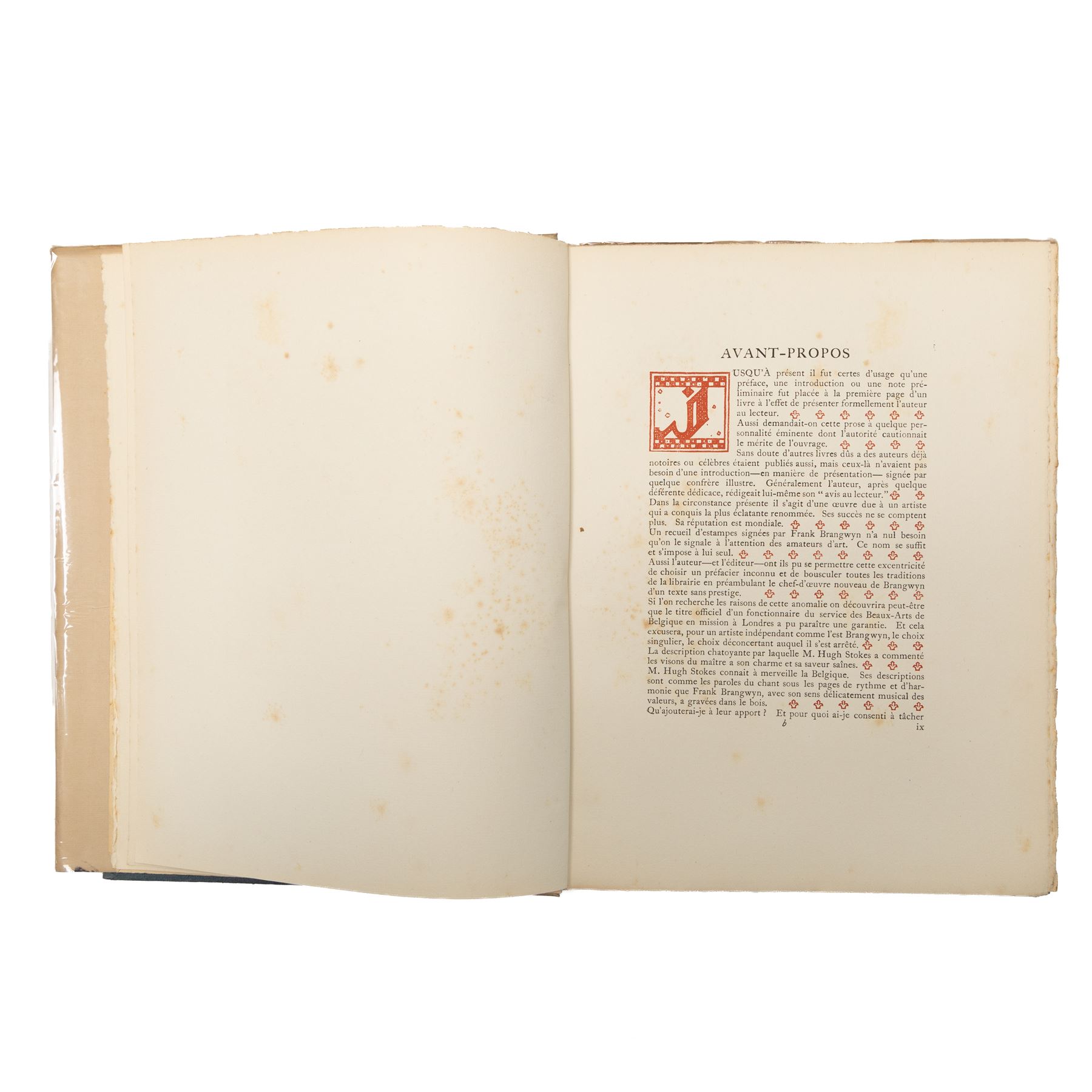 Frank Brangwyn (British 1867-1956): 'Belgium', with text by Hugh Stokes, first edition, Kegan Paul, Trench, Trübner & Co., London, 1916, illustrated throughout, original pictorial cloth.