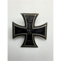 WWI Iron Cross 1st Class 1914, with back bearing maker's mark for Paul Meybauer and 