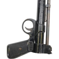 Webley Junior .177 air pistol, circa 1950, batch 223, the air chamber marked The Webley Junior .177  Webley & Scott Ltd. Birmingham Made in England, H13cm, L18cm