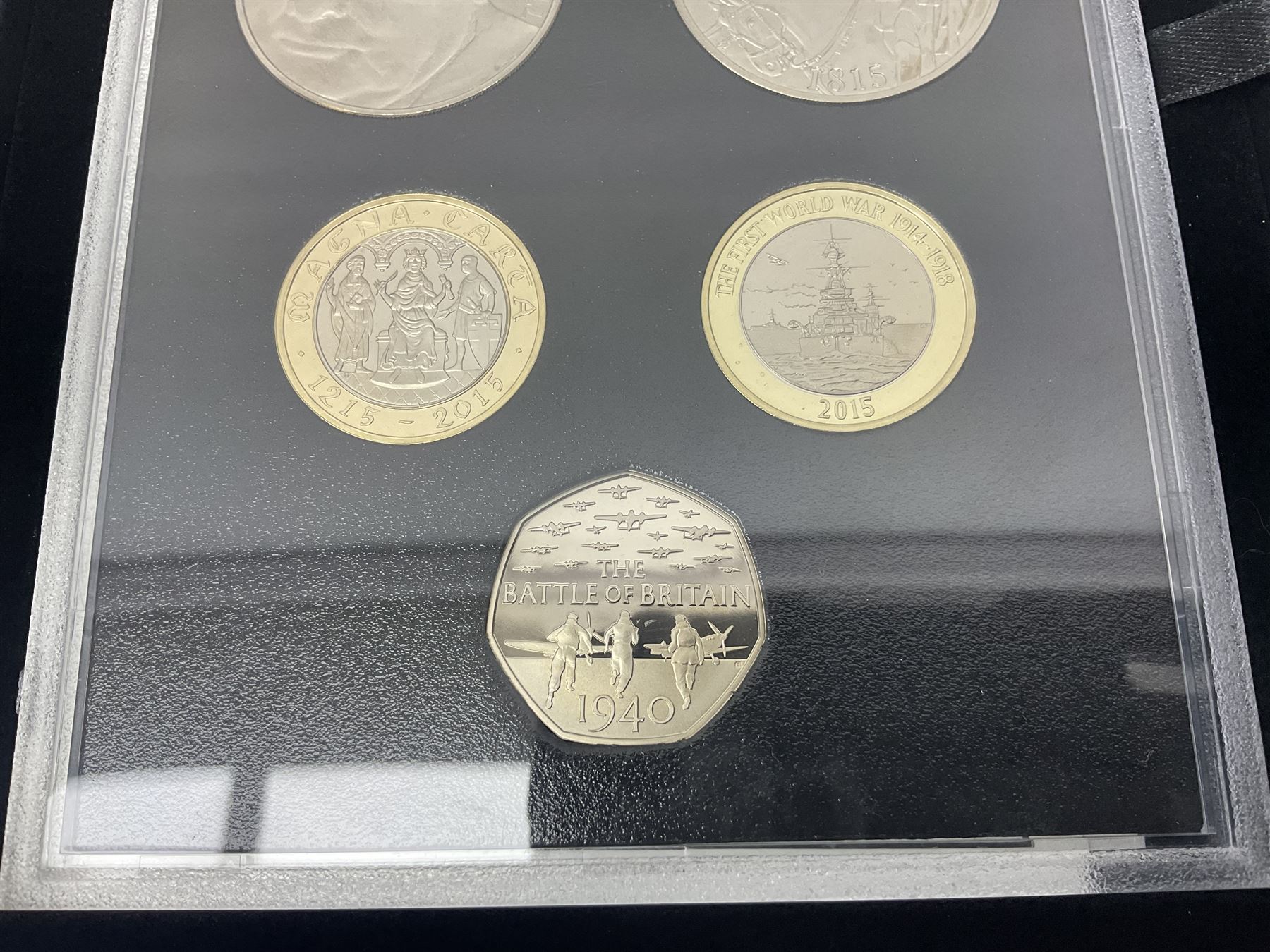 The Royal Mint United Kingdom 2015 proof coin set collector edition, cased with certificate