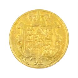 William IIII 1833 gold full sovereign coin