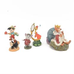 Four Disney Classics Collection figures, comprising Bold Bernard, Preening Prince, Goodbye Father and Say Hello to Figaro, all boxed with certificates of authenticity
