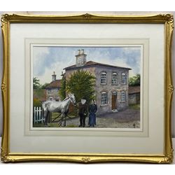 Alan Stuttle (British 1939-): Rural River Landscape, two watercolours signed max 53cm x 72cm; 'Wilton - Middlemass', watercolour signed with monogram and titled 33cm x 43cm (3)