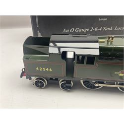 Ace Trains '0' gauge - limited edition E8 Stanier 2-6-4 tank locomotive No.42546 in late BR passenger green with final totem; for two or three rail running; boxed with original packaging and instructions in outer delivery box