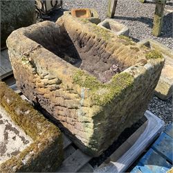 19th century medium carved stone trough  - THIS LOT IS TO BE COLLECTED BY APPOINTMENT FROM DUGGLEBY STORAGE, GREAT HILL, EASTFIELD, SCARBOROUGH, YO11 3TX