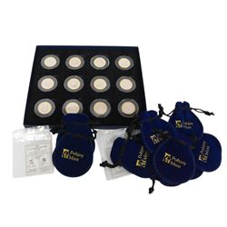 Queen Elizabeth II Gibraltar 2020 'Twelve Labours of Hercules' set of twelve two pound coins, cased with certificates