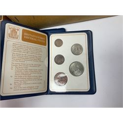 Quantity of Great British and World coins, including a Henry V (1413-1422) hammered silver penny, York Mint; pre-decimal, USA Kennedy half dollar, etc 
