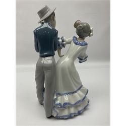 Five Lladro figures, to include How do you do 1439, Sweet Scent 5221, Shepherdess with duck 4568, etc and one Nao 