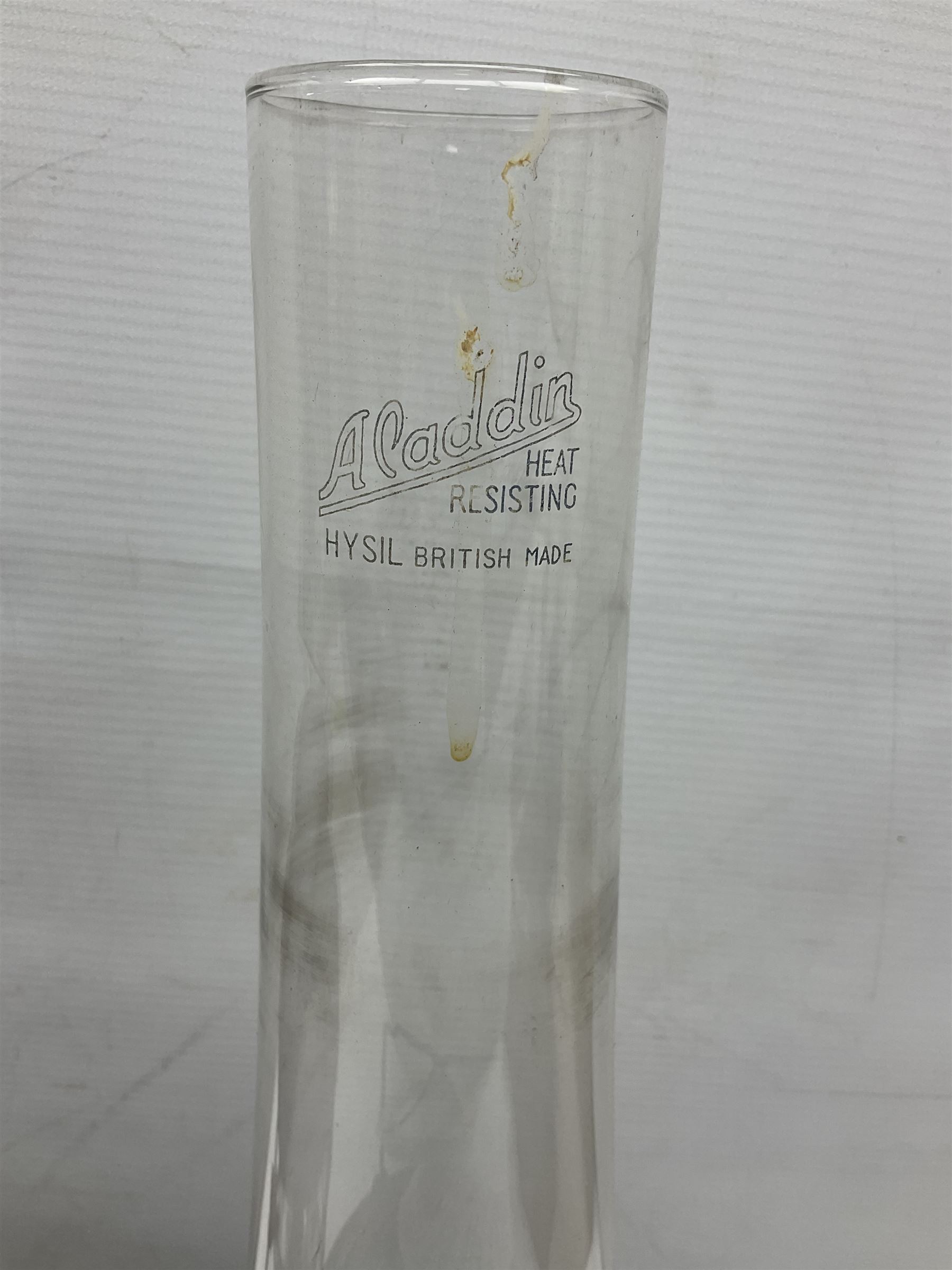 Tilley oil lamp with glass shade, together with a Super Aladdin lamp etc, Tilley lamp H33cm (5)