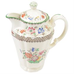 Copeland Spode Chinese Rose pattern extensive tea and dinner service, including eighteen dinner plates, twenty two desert plates, twenty cups and saucers, teapot, coffee pot, platters etc  