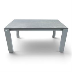 Calligaris - 'Omnia' extending dining table with ceramic top, with set eight 'Aida' dining chairs